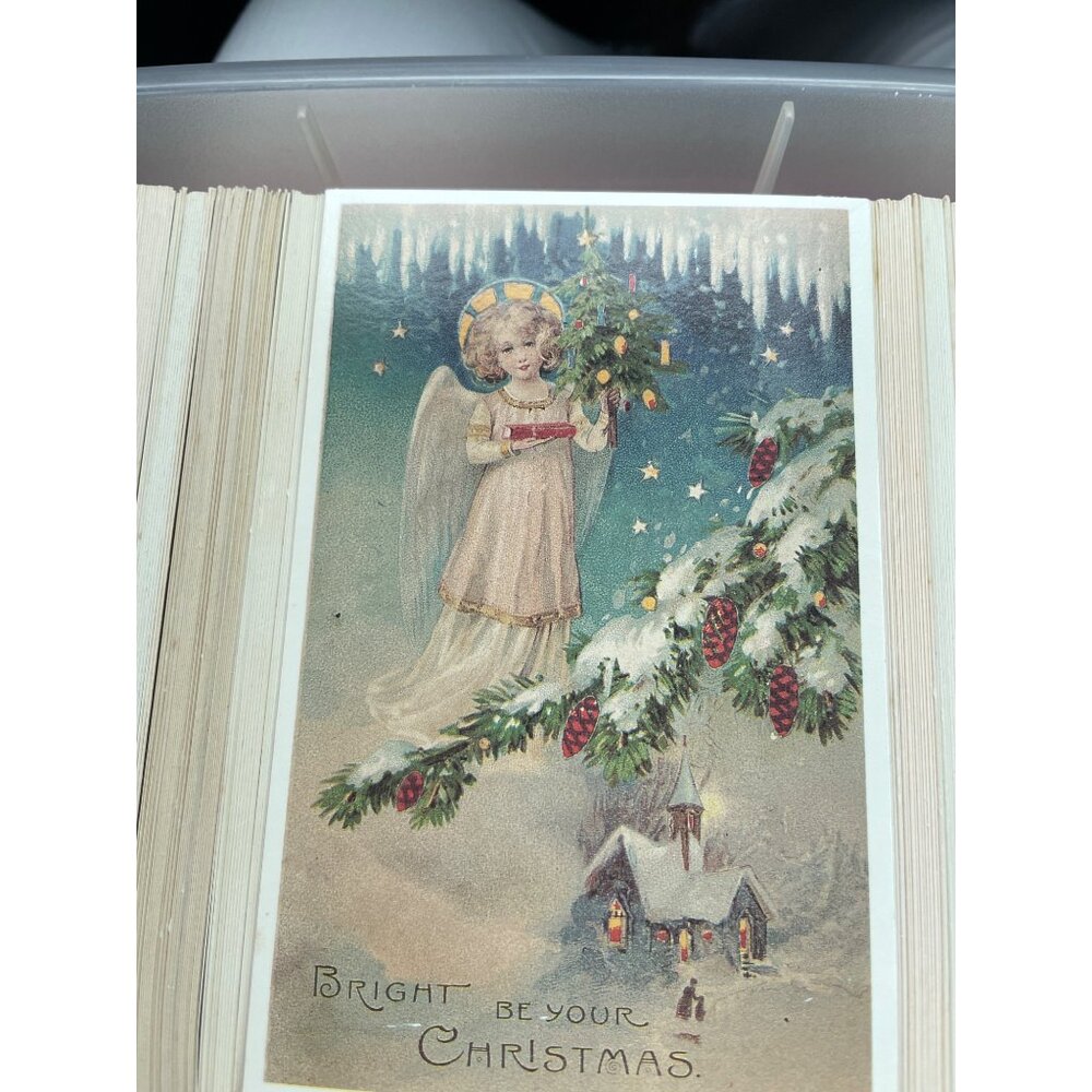 Victorian Set of 10 Christmas Postcards Reproductions Printed in 1991 - Picture 5 of 7